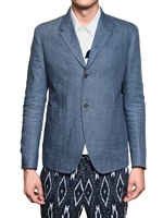 BURBERRY PRORSUM - CHAMBRAY LEINEN ZWEI KNOPF JACKE