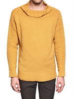 BURBERRY PRORSUM - BAUMWOLL WOLL STRICK ÜBERGROßER COLL SWEATER