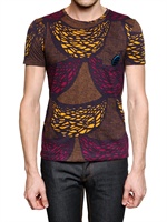 BURBERRY PRORSUM - BEDRUCKTES POPLIN UND PIN T-SHIRT