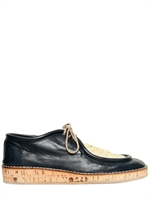 BURBERRY PRORSUM - KALBSLEDER UND RAFFIA SCHNÜR SCHUHE