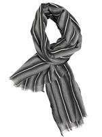 KRIS VAN ASSCHE - SCIARPA DI SETA MISTO LINO A RIGHE