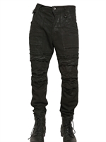JULIUS - SLIGHTLY WAXED DISTRESSED DENIM JEANS
