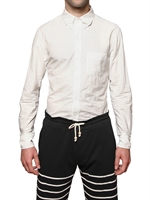 BAND OF OUTSIDERS - TON IN TON STREIFEN BATISTE BAUMWOLL HEMD