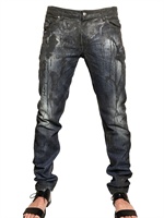 TOM REBL - LATEX DENIM SLIM FIT JEANS