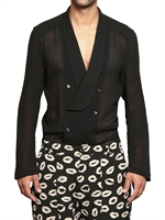 TOM REBL - DOPPELREIHIGER BAUMWOLL GAUZE SWEATER