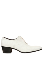 TOM REBL - 50MM TEXTURIZED LEDER SCHNÜRSCHUHE