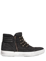 BB BRUNO BORDESE WASHED - WEICHE NUBUCK NIETEN HOHE SNEAKERS
