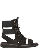 BB BRUNO BORDESE WASHED - NUBUCK LACED BOOT SANDALS