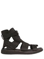 BB BRUNO BORDESE WASHED - NUBUCK BUCKLED ANKLE STRAP SANDALS