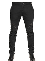 GALLIANO - 17.5CM COTTON GABARDINE TROUSERS