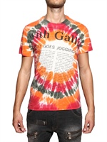 GALLIANO - TIE DYE BEDRUCKTES BAUMWOLL T-SHIRT