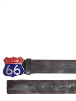 GALLIANO - CINTURA DI PELLE CON FIBBIA LOGO