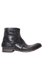 SHOTO - HORSE NAPPA ZIPPED LOW BOOTS