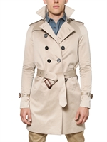 BURBERRY PRORSUM - COTTON SATIN TRENCH COAT
