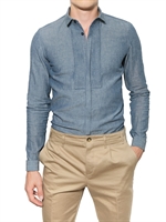 BURBERRY PRORSUM - CHAMBRAY BAUMWOLL HEMD