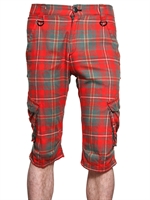 KIRYUYRIK - KARIERTE BAUMWOLL CARGO SHORTS