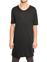 SILENT BY DAMIR DOMA - UNGERADER SAUM JERSEY LANGES T-SHIRT