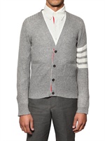 THOM BROWNE - KASCHMIR & BAUMWOLL GERIPPTER STRICK SWEATER