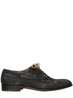 MAISON MARTIN MARGIELA - 20MM DERBY PAINTED LEINEN SCHNÜRSCHUHE