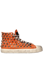 GIENCHI - GROßE NIETEN CANVAS HOHE SNEAKERS
