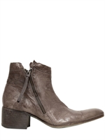 BB BRUNO BORDESE CLUB - 50MM ZIP UP LEATHER LOW BOOTS