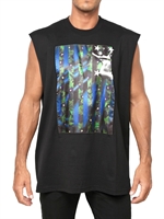 GIVENCHY - PIN UP FLAG SLEEVELESS JERSEY T-SHIRT