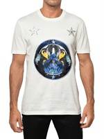 GIVENCHY - FLOWER PRINTED JERSEY SLIM FIT T-SHIRT