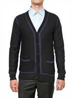 GIVENCHY - SILK BLEND COTTON KNIT CARDIGAN SWEATER