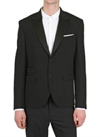 NEIL BARRETT - GIACCA TUXEDO IN CREPE DI LANA - NERO
