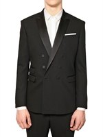 NEIL BARRETT - GIACCA TUXEDO IN CREPE DI LANA DOPPIO PETTO