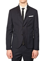 NEIL BARRETT - GIACCA PATCHWORK IN CANVAS E TWILL DI LANA