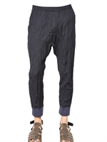 NEIL BARRETT - PANTALONI IN LANA GRISAILLE EFFETTO STROPICCIATO
