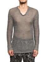 SHELLAC - DISTRESSED LEINEN BAUMWOLL STRICK SWEATER