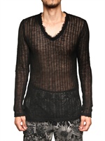 SHELLAC - DISTRESSED LEINEN BAUMWOLL STRICK SWEATER