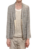 08 SIRCUS - SEIDEN BLEND KARIERTE LEINEN CANVAS JACKE