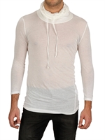 ISABEL BENENATO - RAUSCHNITT JERSEY HOHER KRAGEN T-SHIRT