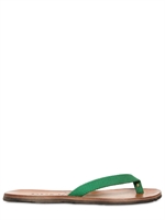 RALPH LAUREN - CANVAS AND LEATHER FLIP FLOP SANDALS