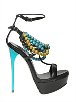 BURBERRY PRORSUM - 130MM WOODEN BEADED SANDALS