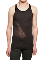 GARETH PUGH - RIB TENCEL JERSEY SSCHLITZ TANK TOP