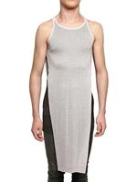 GARETH PUGH - ZWEIFARBENES RIB TENCEL JERSEY TANK TOP