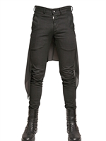 GARETH PUGH - SILK CHIFFON AND STRETCH DENIM JEANS