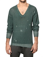 AIMO.RICHLY - BAUMWOLL STRICK V-AUSSCHNITT SWEATER