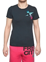 FREE CITY - VOGEL BEDRUCKTES JERSEY T-SHIRT