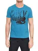 BIKKEMBERGS - BEDRUCKTES MELANGE JERSEY T-SHIRT
