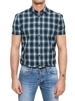 BIKKEMBERGS - KARIERTES CHAMBRAY BAUMWOLL HEMD