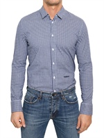 BIKKEMBERGS - VICHY STRETCH POPLIN HEMD