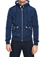 BIKKEMBERGS - GIACCA SPORTIVA DI NYLON CON CAPPUCCIO