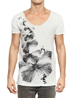 THE FIRST,THE BEST & THE LAST - SCHMETTERLING DRUCK SLUB JERSEY T-SHIRT