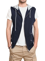 PIERRE BALMAIN - BANDANA HOOD FLEECE VEST SWEATSHIRT