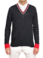 PIERRE BALMAIN - BAUMWOLL STRICK V-AUSSCHNITT SWEATER